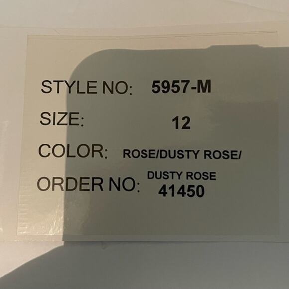 Hayley Paige Occasions Dusty Rose Evening Party Event Maxi Dress NWT Size 12 - Picture 10 of 14